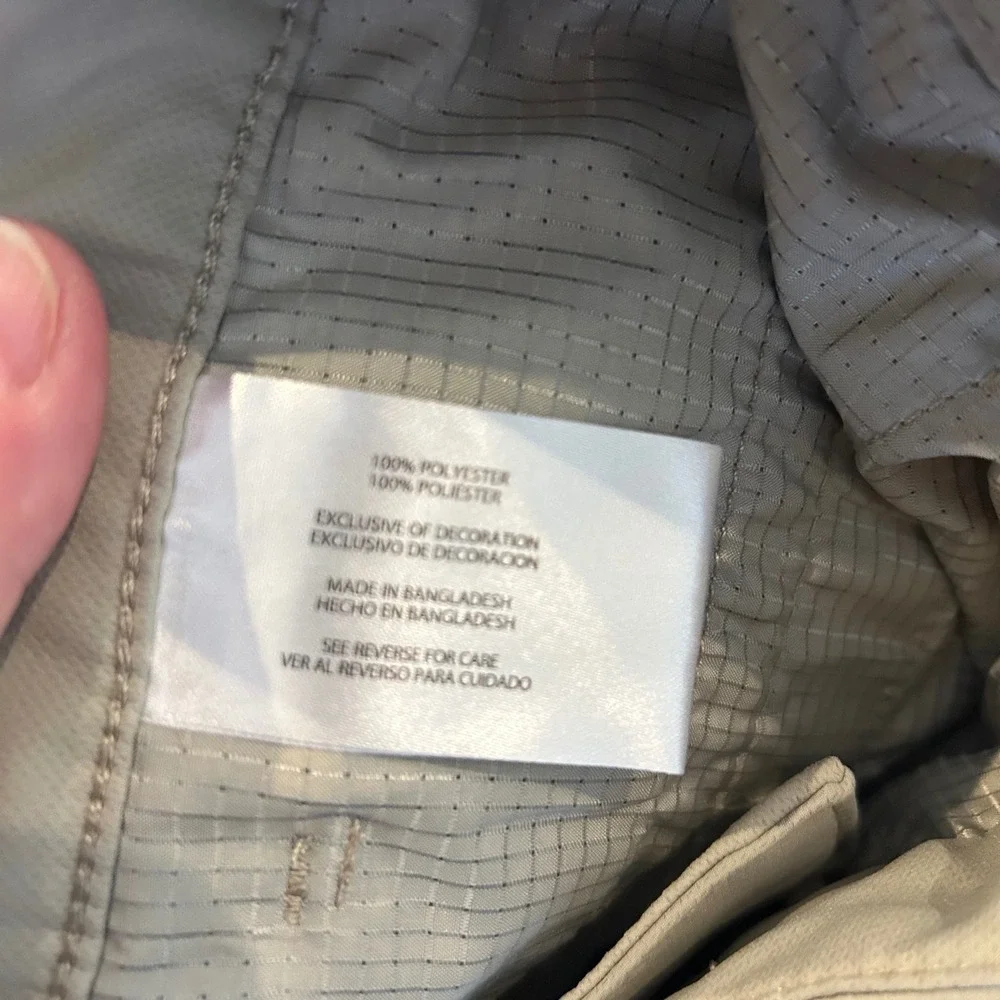 Banana Republic Mens 34x30 Straight Fit Chino Pants‎ Khaki Polyester Blend